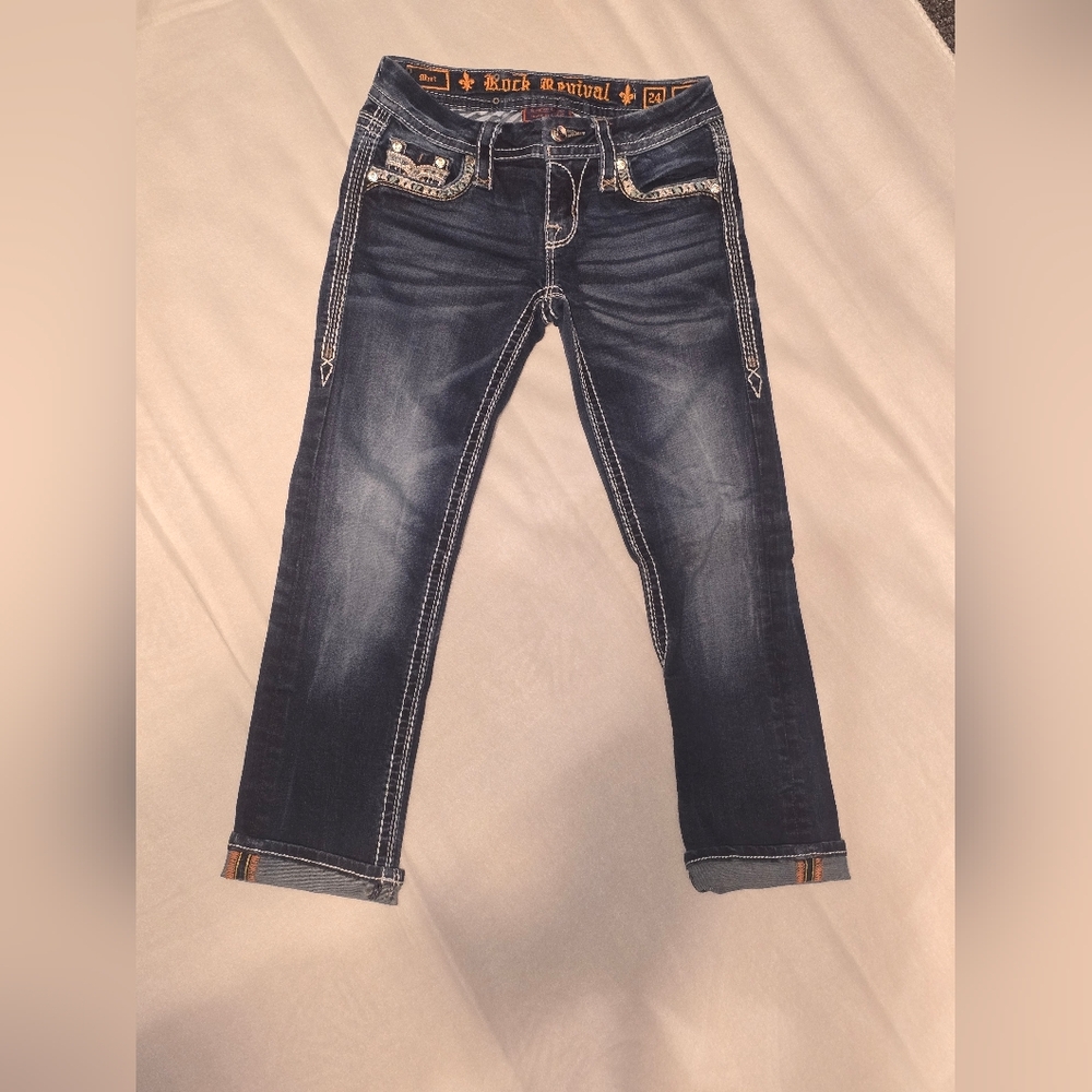 Rock Revival Midnight Blue Cropped Jeans